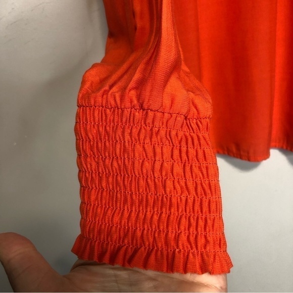 B. Young Francina Blouse Long Sleeve Orange, size 36 - Picture 4 of 9